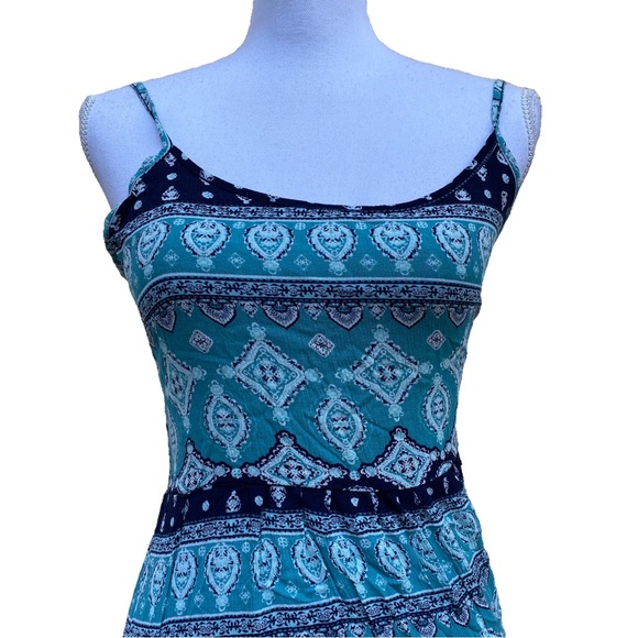 Pink Republic womans vintage maxi long blue dress Size M - Picture 3 of 6